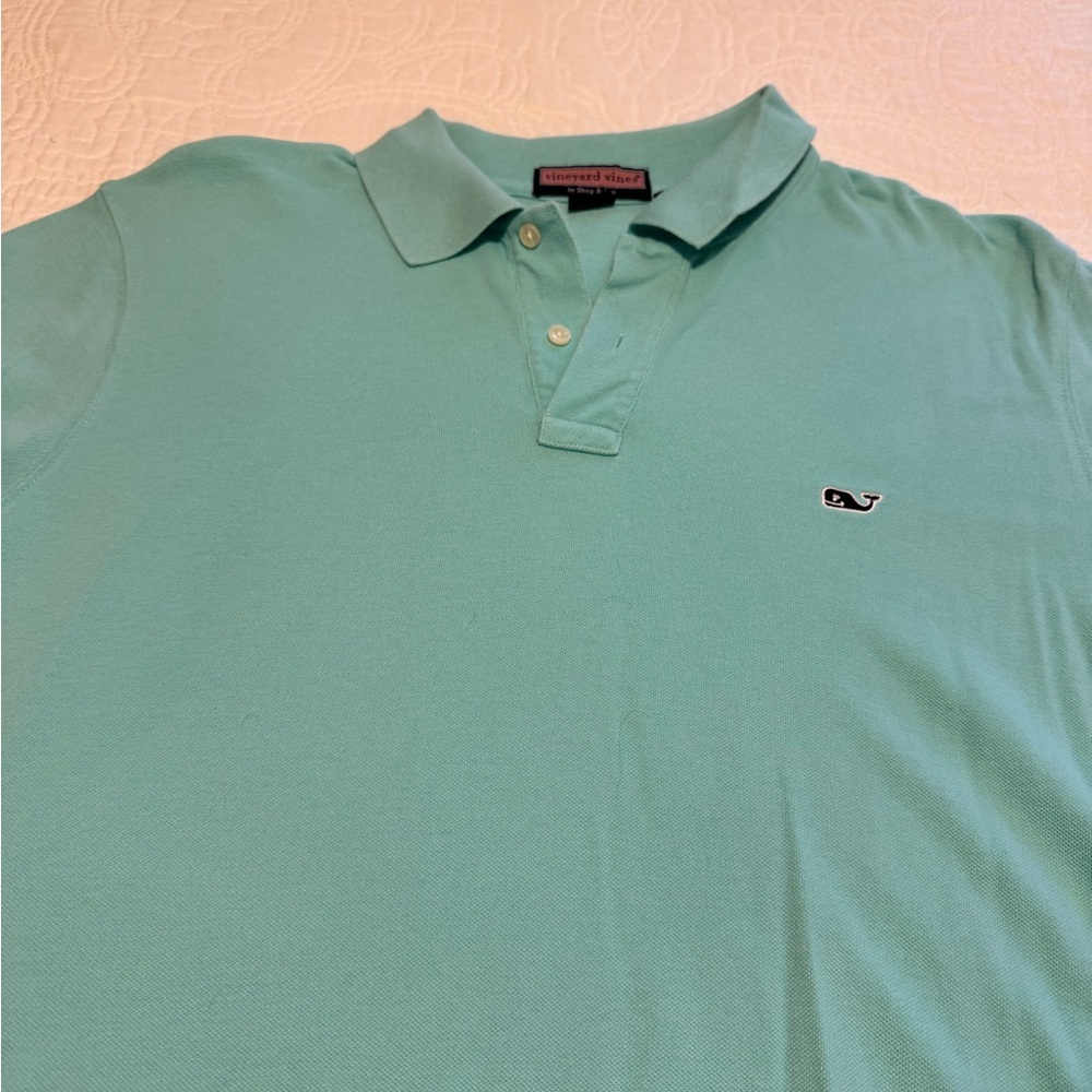 VineyardVines men’s large polo shirt aqua or seafoam color
